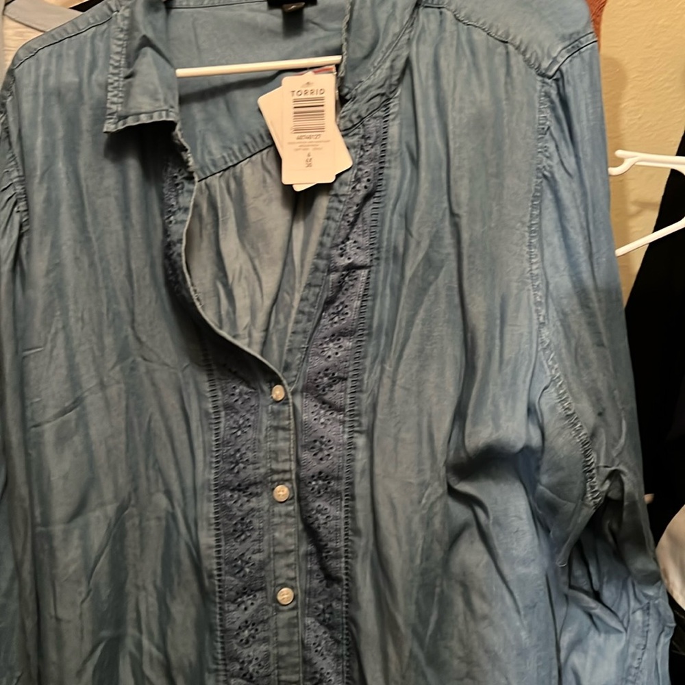 Chambray denim top